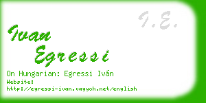 ivan egressi business card